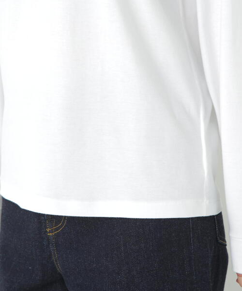 human woman(ヒューマンウーマン)の「◆ゼロロックコットンスムースカットソー(Tシャツ/カットソー・レディース・ホワイト・MEDIUM)」の9枚目の写真