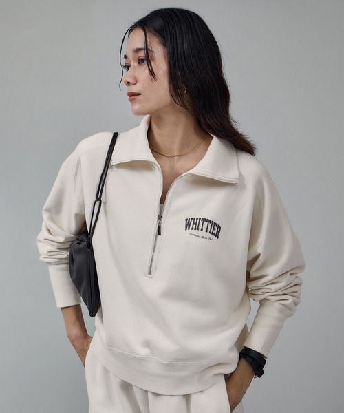 セール】【WEB限定】ビンテージライクハーフジップスウェット