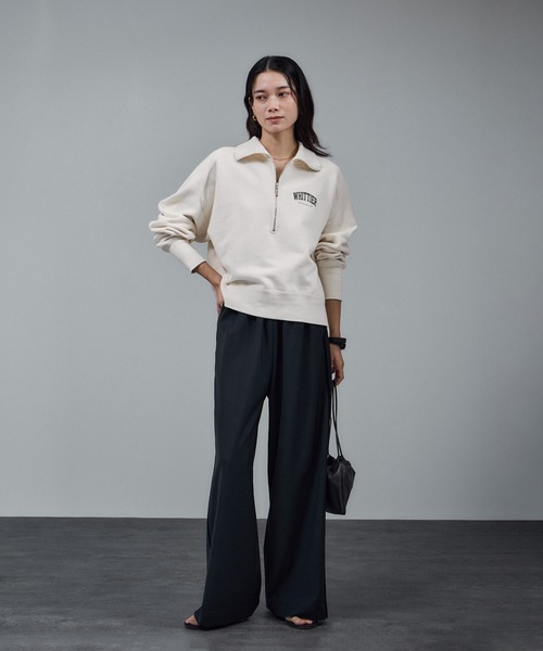 セール】【WEB限定】ビンテージライクハーフジップスウェット