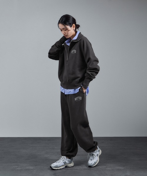 WEB限定】ビンテージライクハーフジップスウェット［セットアップ対応