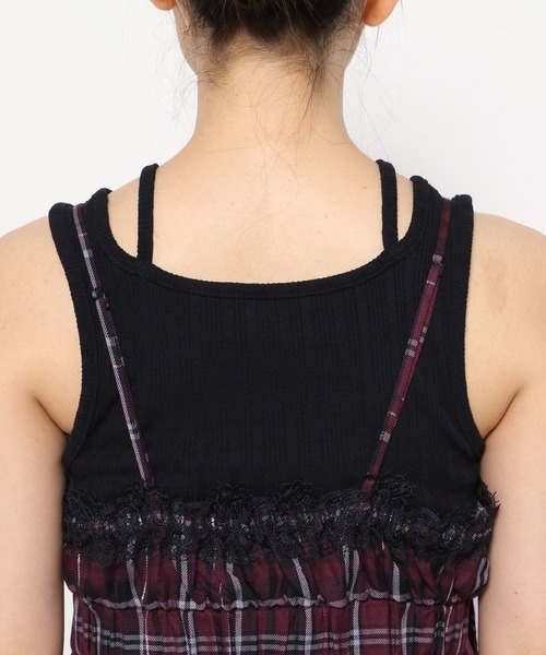HARE（ハレ）の「タータンチェックキャミワンピース(HARE)（ワンピース・レディース・レッド/ブラック/ブルー・FREE）」の17枚目の写真