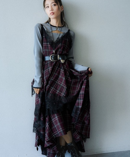 HARE（ハレ）の「タータンチェックキャミワンピース(HARE)（ワンピース・レディース・レッド/ブラック/ブルー・FREE）」の19枚目の写真