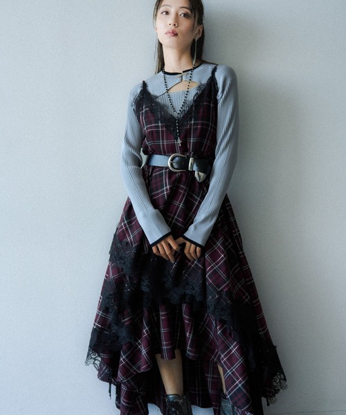 HARE（ハレ）の「タータンチェックキャミワンピース(HARE)（ワンピース・レディース・レッド/ブラック/ブルー・FREE）」の20枚目の写真