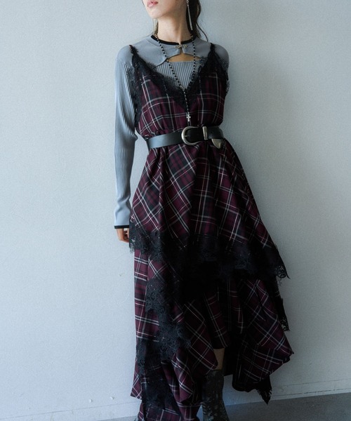 HARE（ハレ）の「タータンチェックキャミワンピース(HARE)（ワンピース・レディース・レッド/ブラック/ブルー・FREE）」の21枚目の写真