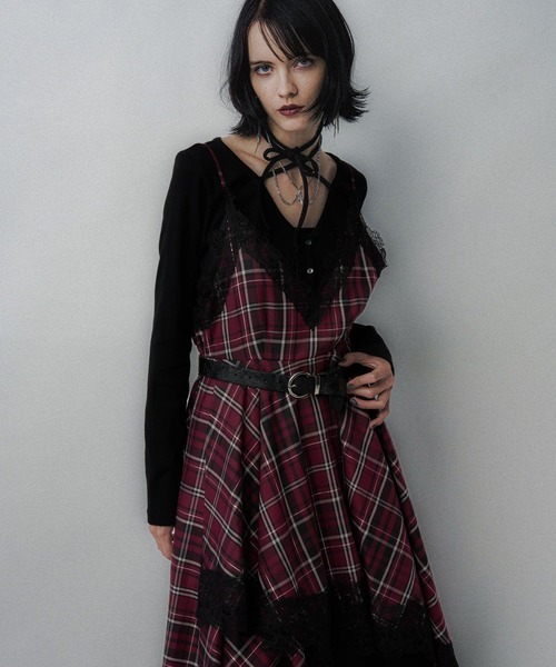 HARE（ハレ）の「タータンチェックキャミワンピース(HARE)（ワンピース