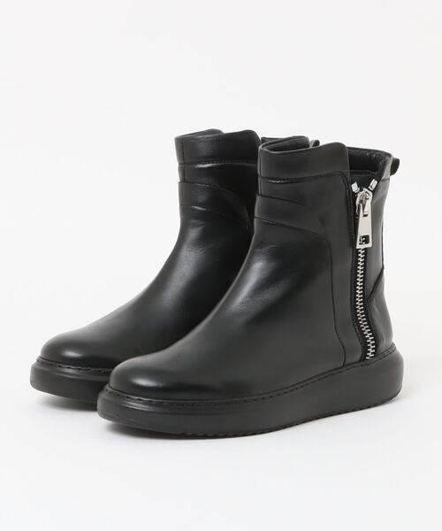 CORSO ROMA,9(コルソローマ)の「【CORSO ROMA 9】サイドジップスニーカーブーツ(W55016)(スニーカー・レディース・ブラック・39/38/37/36)」の2枚目の写真