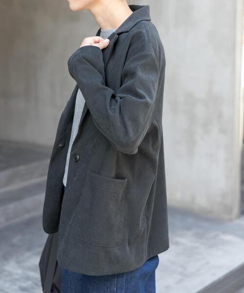 新品　collab スエードライクオーバージャケット　Sサイズ collab スエードライクオーバージャケット