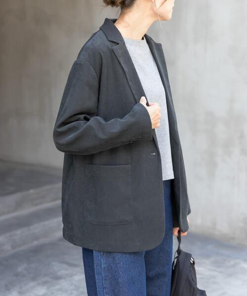 FORK&SPOON（フォークアンドスプーン）の「FORK&SPOON　スエードライクジャケット（その他アウター・レディース・ブラック系その他/ベージュ系その他・1）」の7枚目の写真