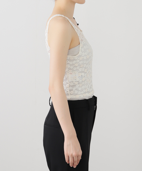 EDIT. FOR LULU(エディットフォールル)の「【YUHAN WANG/ユハン ワン】bow tie lace top(Tシャツ/カットソー・レディース・ホワイト・FREE)」の12枚目の写真