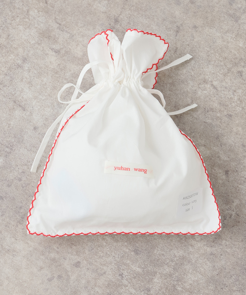 YUHAN WANG/ユハン ワン】bow tie lace top（Tシャツ/カットソー