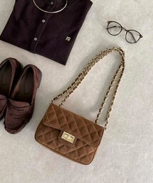 AULENTTI | 【AULENTTI/オーレンティ】キルティングスエードチェーンショルダーバッグ(ショルダーバッグ)