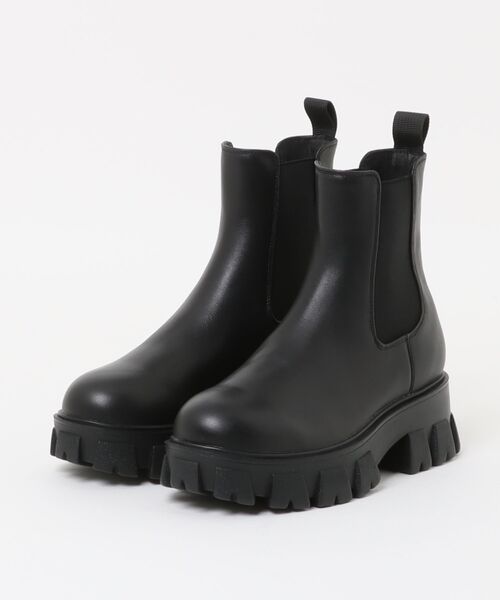 PARADIS COULEUR（パラディクルール）の「【PARADIS COULEUR】防滑トラックソール撥水サイドゴアブーツ(353037)（ブーツ・レディース・ブラック/ダークブラウン・24.5/24/23.5/23/22.5）」の4枚目の写真