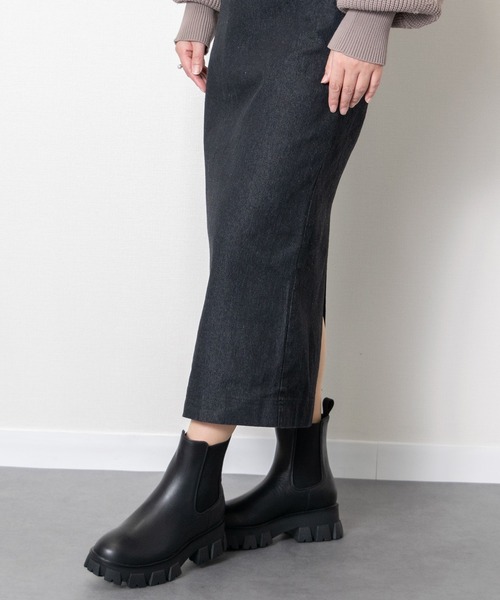 PARADIS COULEUR（パラディクルール）の「【PARADIS COULEUR】防滑トラックソール撥水サイドゴアブーツ(353037)（ブーツ・レディース・ブラック/ダークブラウン・24.5/24/23.5/23/22.5）」の8枚目の写真