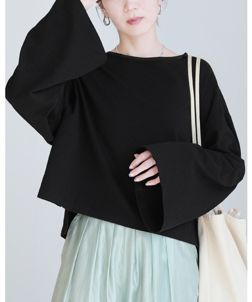 reca（レカ）の「着丈が選べる! 無地/ボーダービッグTシャツ（Tシャツ/カットソー・レディース・チャコール/ホワイト/ホワイト系その他/レッド系その他/ブラック/ブラック系その他/グリーン系その他/ブルー系その他/グリーン系/ホワイト系その他2・M/SHORT）」の4枚目の写真