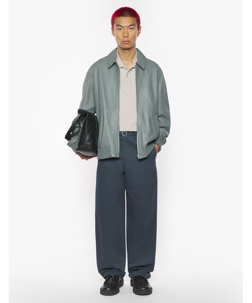 ZIPPED LEATHER BLOUSON