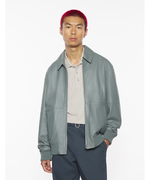 ZIPPED LEATHER BLOUSON