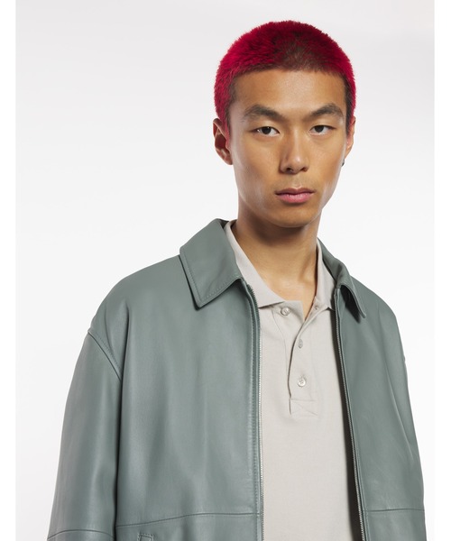 ZIPPED LEATHER BLOUSON