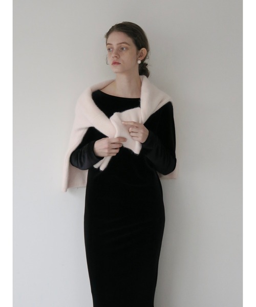 ワンピース miiesmiim BACK RIBBON VELOUR DRESS back ribbon velour dress（その他ワンピース）｜miies miim