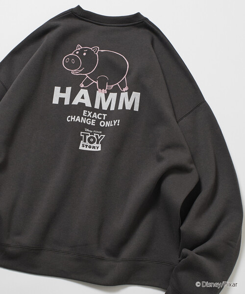 限定展開 TOY STORY/トイ・ストーリー/別注 バックプリント クルー