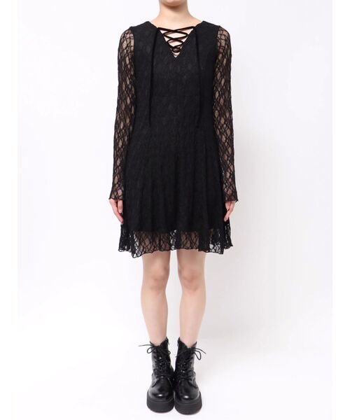MURUA（ムルーア）の「レースアップミニワンピース（ワンピース・レディース・アイボリー/ブラック・FREE）」の22枚目の写真