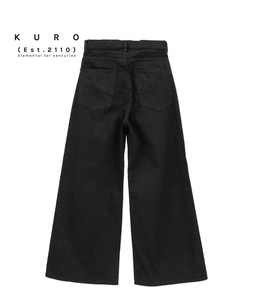 CONVERSE TOKYO(コンバーストウキョウ)の「【KURO】WIDE DENIM PANTS / BLACK(デニムパンツ・レディース・ブラック・MEDIUM/LARGE/SMALL)」の1枚目の写真
