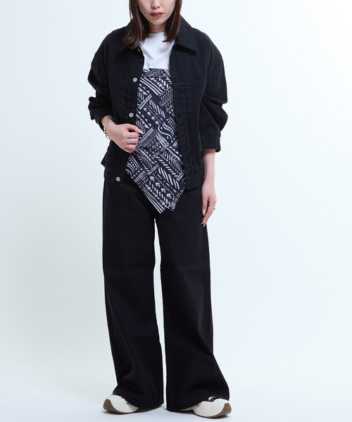 CONVERSE TOKYO(コンバーストウキョウ)の「【KURO】WIDE DENIM PANTS / BLACK(デニムパンツ・レディース・ブラック・MEDIUM/LARGE/SMALL)」の6枚目の写真