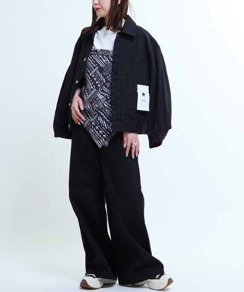 CONVERSE TOKYO(コンバーストウキョウ)の「【KURO】WIDE DENIM PANTS / BLACK(デニムパンツ・レディース・ブラック・MEDIUM/LARGE/SMALL)」の4枚目の写真