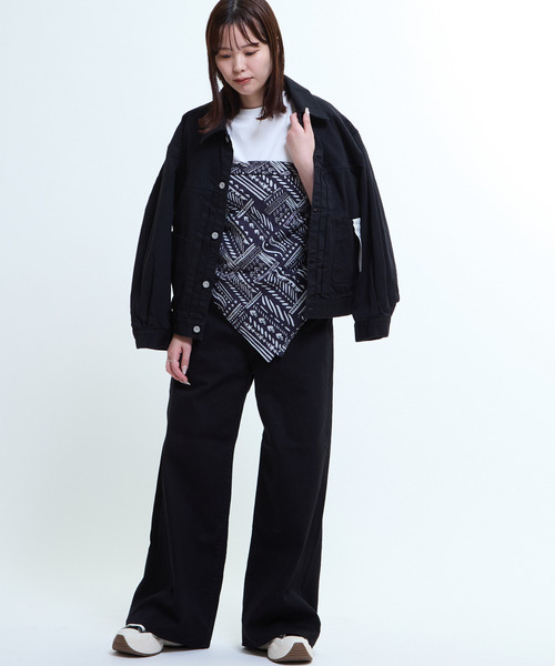 CONVERSE TOKYO(コンバーストウキョウ)の「【KURO】WIDE DENIM PANTS / BLACK(デニムパンツ・レディース・ブラック・MEDIUM/LARGE/SMALL)」の3枚目の写真