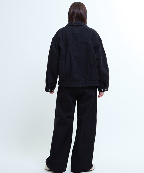 CONVERSE TOKYO(コンバーストウキョウ)の「【KURO】WIDE DENIM PANTS / BLACK(デニムパンツ・レディース・ブラック・MEDIUM/LARGE/SMALL)」の2枚目の写真