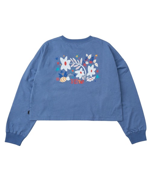 BILLABONG(ビラボン)の「BILLABONG レディース 【LUISE ONO】BEEHIVE LS TEE ロンT 【LOOSE CROPPED】【2025年秋冬モデル】/ビラボンLuise Onoコラボクロップド丈バックプリント長袖ロン(Tシャツ/カットソー・レディース・ホワイト/ブルー系その他・MEDIUM/LARGE)」の2枚目の写真