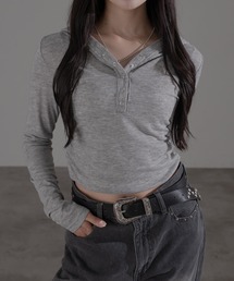 フード付きヘンリープルオーバー