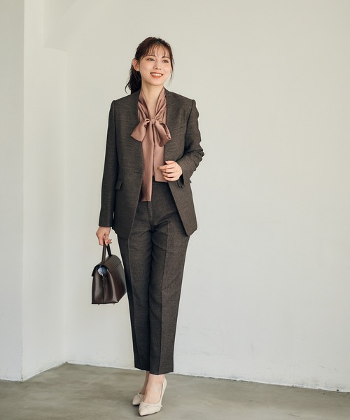12Twelve Agenda(トゥエルブ アジェンダ)の「マシーンウォッシャブルテーパードパンツ(その他パンツ・レディース・ネイビー/ブラウン・M/S)」の7枚目の写真