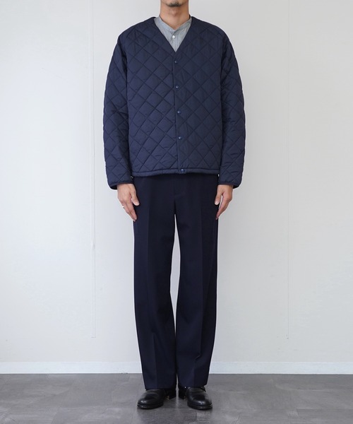 PENNEYS（ぺニーズ）の「PENNEY'S ぺニーズ / THE FOX STANDARD QUILT V CARDIGAN（ナイロンジャケット・メンズ・ブラック/グレー/ネイビー/ブラウン・LARGE/MEDIUM）」の4枚目の写真