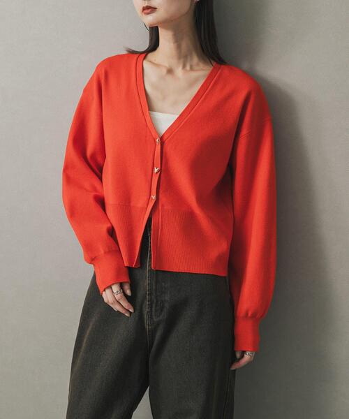 セール】ニュアンスボタンVネックカーディガン（カーディガン/ボレロ