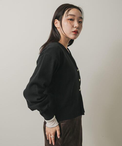 セール】ニュアンスボタンVネックカーディガン（カーディガン/ボレロ