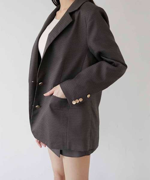 Luan（ルアン）の「【Luan】CHECK TAILORED JACKET/チェックテーラード 