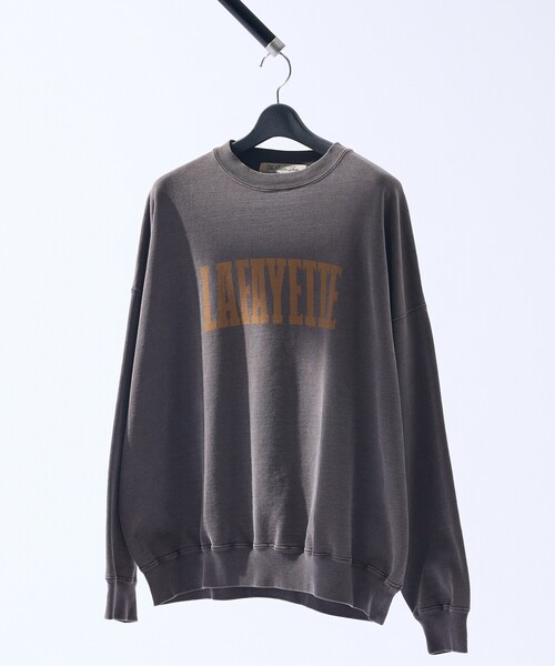 REMI RELIEF（レミレリーフ）の「【REMI RELIEF / レミレリーフ】別注 ロゴプリント スウェット / オーバーサイズ（Tシャツ/カットソー・メンズ・ブラウン/ブラック・M/L）」の2枚目の写真