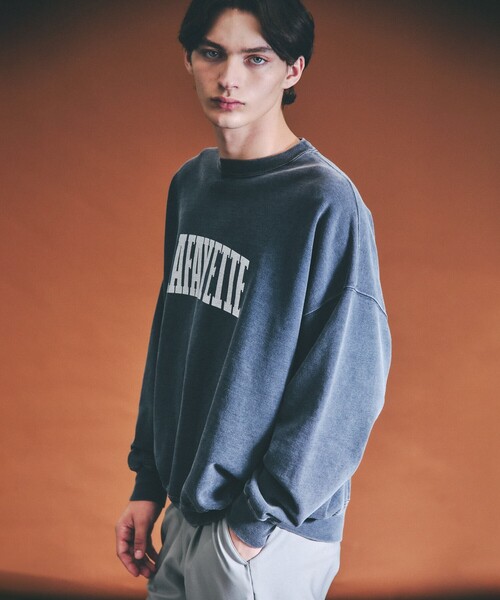 REMI RELIEF（レミレリーフ）の「【REMI RELIEF / レミレリーフ】別注 ロゴプリント スウェット / オーバーサイズ（Tシャツ/カットソー・メンズ・ブラウン/ブラック・M/L）」の11枚目の写真