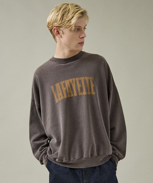 REMI RELIEF（レミレリーフ）の「【REMI RELIEF / レミレリーフ】別注 ロゴプリント スウェット / オーバーサイズ（Tシャツ/カットソー・メンズ・ブラウン/ブラック・M/L）」の13枚目の写真