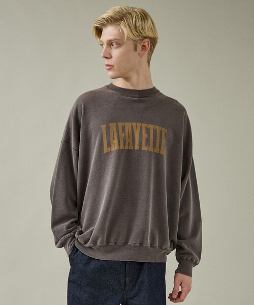 REMI RELIEF（レミレリーフ）の「【REMI RELIEF / レミレリーフ】別注 ロゴプリント スウェット / オーバーサイズ（Tシャツ/カットソー・メンズ・ブラウン/ブラック・M/L）」の14枚目の写真