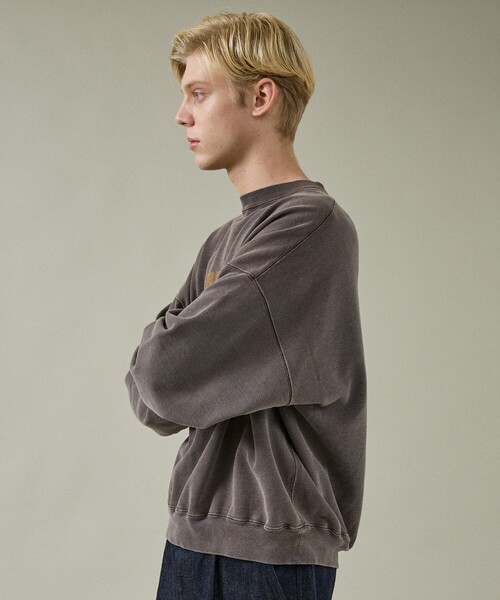 REMI RELIEF（レミレリーフ）の「【REMI RELIEF / レミレリーフ】別注 ロゴプリント スウェット / オーバーサイズ（Tシャツ/カットソー・メンズ・ブラウン/ブラック・M/L）」の15枚目の写真