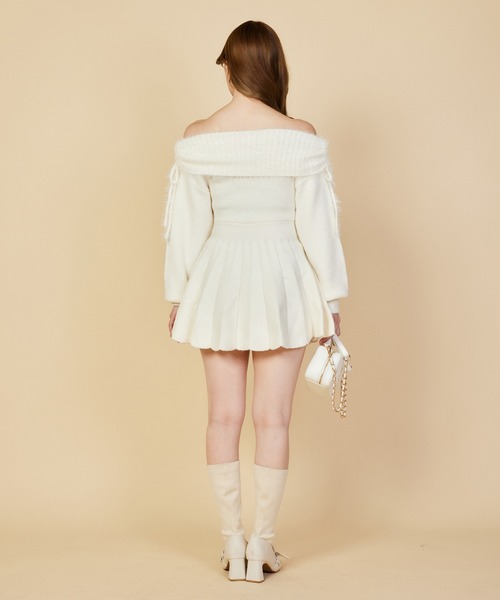 NICE CLAUP オフショルワンピース one after another NICE CLAUP ワンピース 「juicy colorful