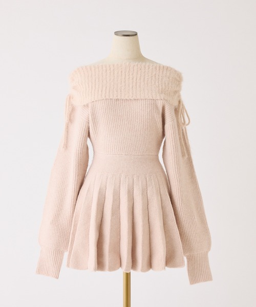 one after another NICE CLAUP ニットワンピース one after another NICE CLAUP ワンピース 「HolidayCollection」肩