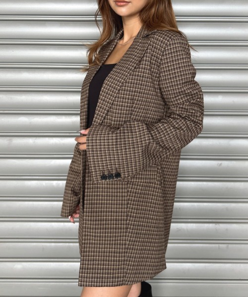 EGOIST（エゴイスト）の「フレアスリーブチェック柄シングルジャケット（セットアップ・レディース・マルチ・M/S）」の16枚目の写真