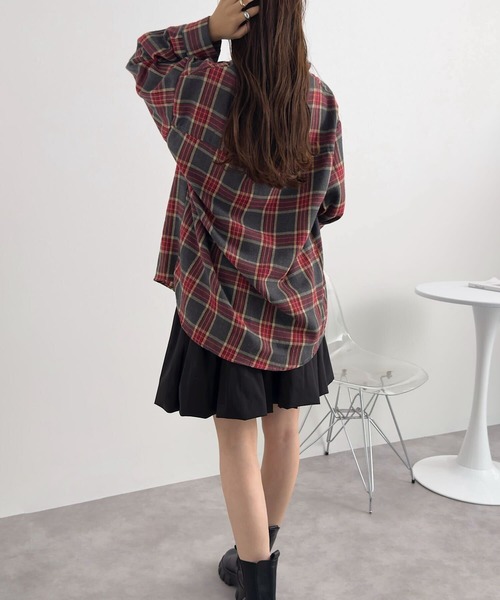 KOBE LETTUCE(コウベレタス)の「チェック柄ネルシャツ(シャツ/ブラウス・レディース・ブラウン/ピンク/ブラック/ベージュ/グレー・M)」の15枚目の写真