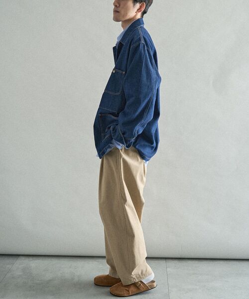 CRAFT STANDARD BOUTIQUE（クラフトスタンダードブティック）の「デニムカバーオール（デニムジャケット・メンズ・インディゴブルー/ライトインディゴブルー/グレー・L/S/M）」の10枚目の写真