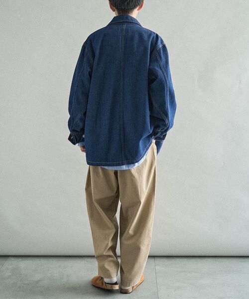 CRAFT STANDARD BOUTIQUE（クラフトスタンダードブティック）の「デニムカバーオール（デニムジャケット・メンズ・インディゴブルー/ライトインディゴブルー/グレー・L/S/M）」の17枚目の写真