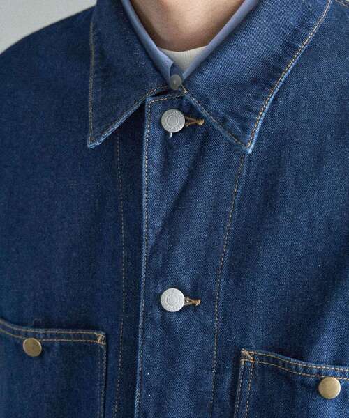 CRAFT STANDARD BOUTIQUE（クラフトスタンダードブティック）の「デニムカバーオール（デニムジャケット・メンズ・インディゴブルー/ライトインディゴブルー/グレー・L/S/M）」の16枚目の写真