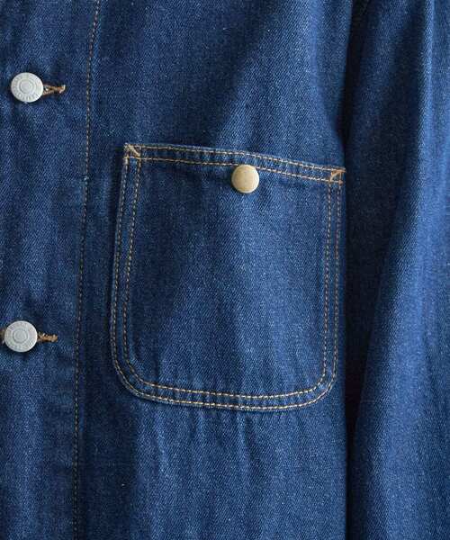 CRAFT STANDARD BOUTIQUE（クラフトスタンダードブティック）の「デニムカバーオール（デニムジャケット・メンズ・インディゴブルー/ライトインディゴブルー/グレー・L/S/M）」の20枚目の写真