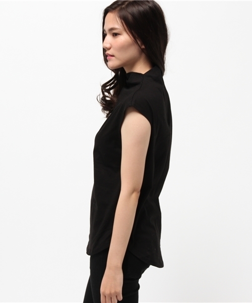 OUTLET(アウトレット)の「【CAPRICIEUX LE'MAGE】ボトルネックフレンチ(Tシャツ/カットソー・レディース・ブラック/キャメル・FREE)」の8枚目の写真